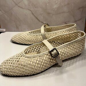 H&M Braided Ballet Flats in cream